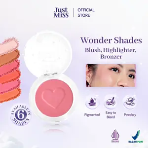 JUST MISS Wonder Shades Blush On 4.5g - BPOM, Makeup, Cosmetic, Perona Pipi, Pigmented Komestik, Tahan Lama, Original