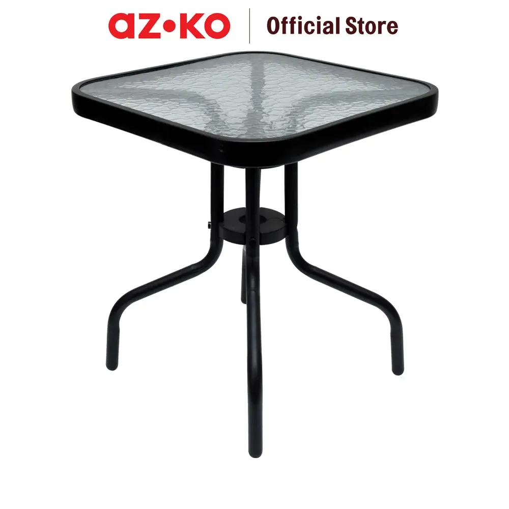 AZKO Soleil Meja Teras Sisi 45 cm - Hitam Meja Luar Ruangan Garden Table Balcony Desk Furnitur Taman Outdoor Furniture