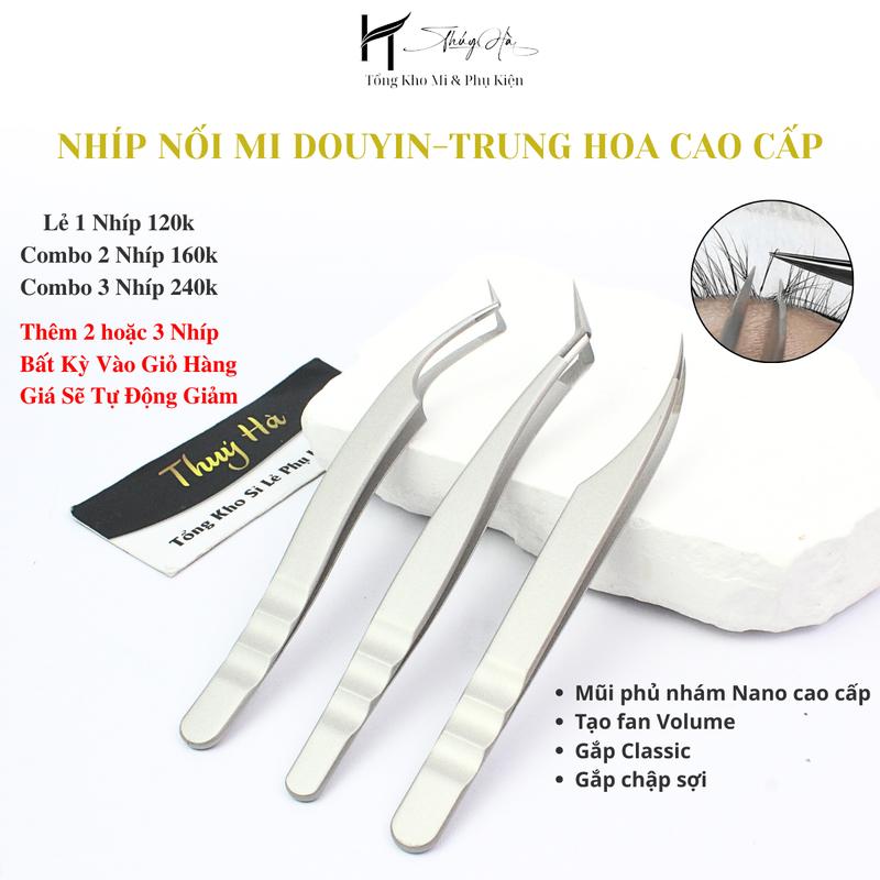  Nhíp Nối Mi Trung Hoa Douyin - Phủ Nhám NaNo Cao Cấp Nhíp nối Mi Nhíp Tạo Fan Volume - Dụng Cụ Nối Mi - Nhíp Gắp Mi Giả - Thúy Hà 