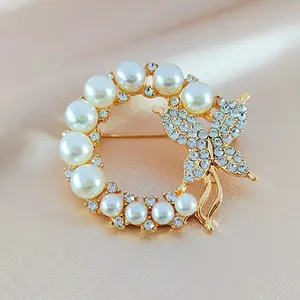 PEACHIE | AKS2079 Bros Mutiara Aksesoris Fashion Korea Elegan Wanita Model Kupu-Kupu Lucu Hijab