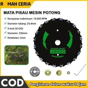 【COD】1PCS Bilah melingkar mesin pemotong rumput 20T Aksesori alat pemotong rumput melingkar baja mangan