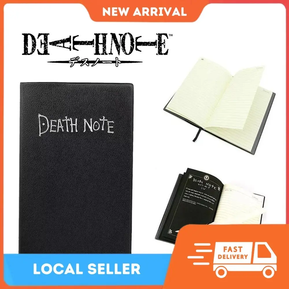 (FREE FEATHER PEN & BOOKMARK) CosplayKing Death Journal Notebook Manga Anime Otaku Death Book Fan Buku Nota Death [FREE RM 50 VOUCHER] Notebooks Office Paper Stationery