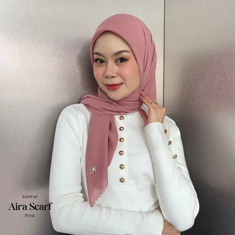 [BEST SELLER] Radwah - Premium Aira Scarf - Premium Voal Ultrafine - Hijab Segi Empat Mudah dibentuk  & Nyaman Dipakai 8