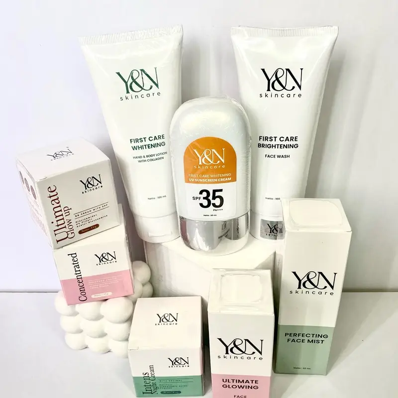 Paket Glowing Y&N Skincare Perawatan Wajah Pencerah Muka Mencerahkan Moisturizer Facial Pelembab Lotion 4