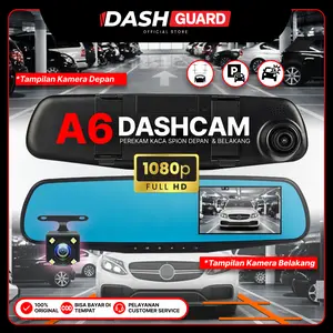 [COD] DASH GUARD Dash Cam A6-Series Front 1080p Rear 480p Night Vision Mode Dashcam Keamanan Mobil Kamera