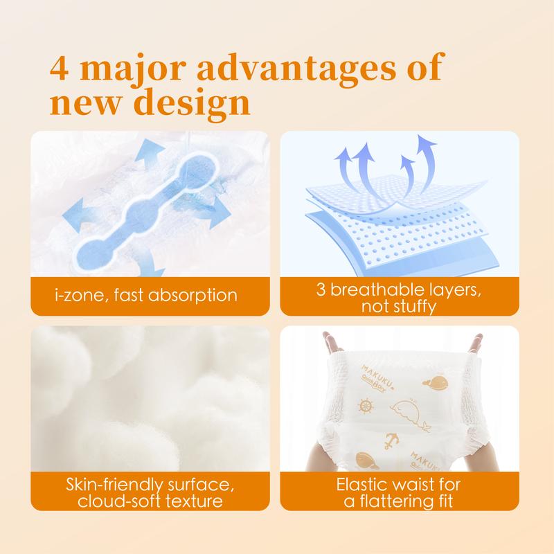 【BUY 1 TAKE 1】【QUICK DRY】MAKUKU Quick Dry Diapers, I-Zone︱2-seconds Faster Absorption ︱100 Pcs【PH - LIVE】