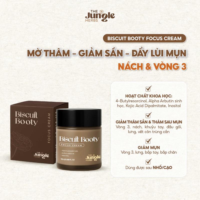  Kem hỗ trợ mờ THÂM giảm MỤN vòng 3 nách bẹn giảm CHAI SẦN giúp da MỀM MỊN Biscuit Booty - THE JUNGLE HERBS  CÓ CHE TÊN  