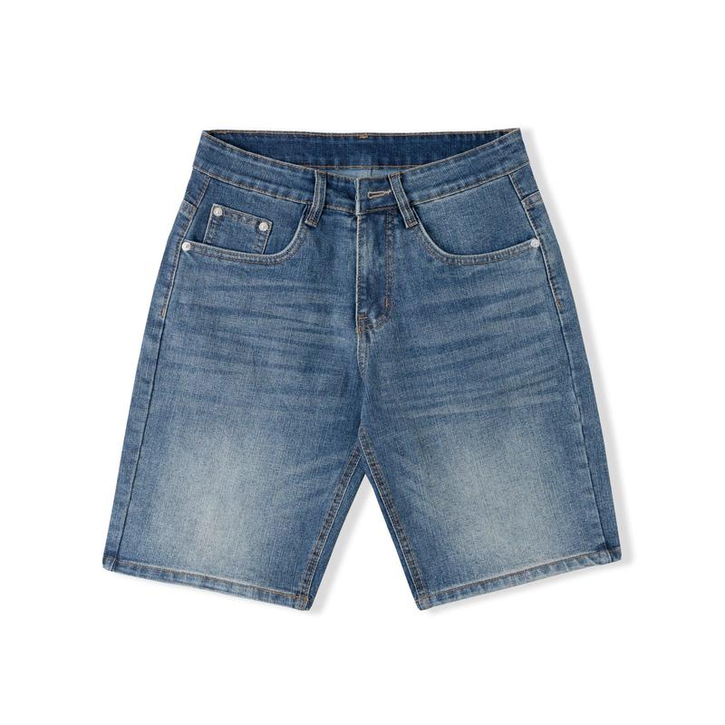 Quần short jean nam vải cotton ống rộng co giãn nhiều màu Menswear Ong