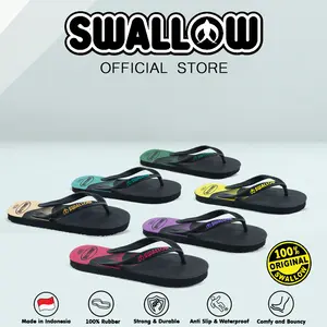 Swallow Sandal Jepit Waves - Sendal Karet Dewasa Pria Wanita Anti Selip