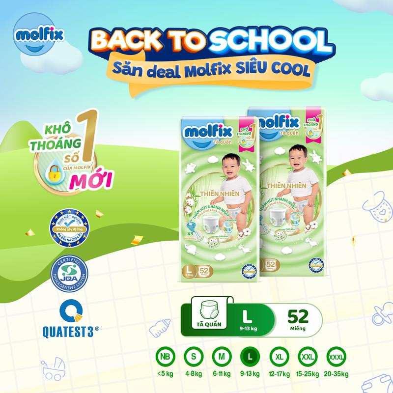 Combo 2 Tã Quần Molfix Super Jumbo (Không mix size) Cho Bé [Bao bì thay đổi theo từng đợt nhập hàng]