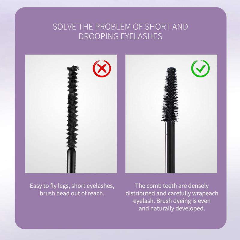 O‘CHEAL 4D Silk Fiber Black Mascara Waterproof Volumizing Curling Mascara Lengthening Mascara Long Lasting Makeup Fuller Lashes 3