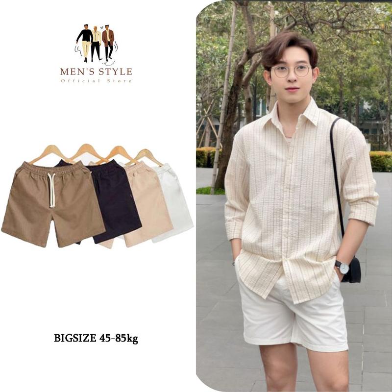 Combo2 Quần Short Kaki The Men Style Fom Trên Gối Trẻ Chung Phong Cách Hàn Quốc Co Giãn Menswear Nam - QS01