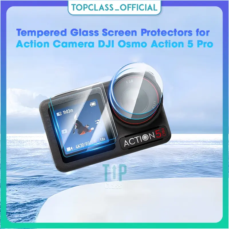 Tempered Glass Screen Protectors for Action Camera DJI Osmo Action 5 Pro