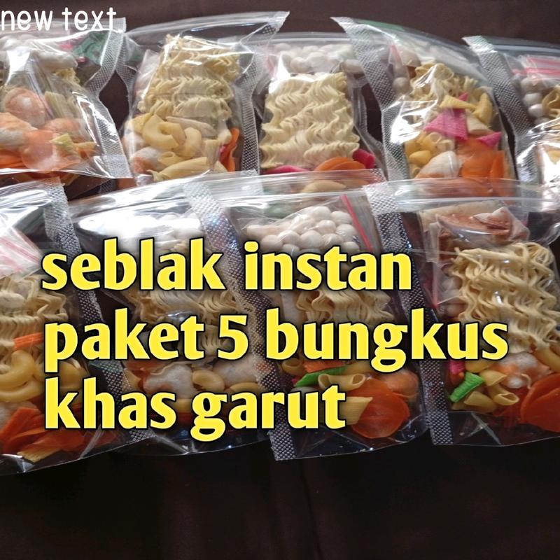 paket 5 bungkus seblak instan mini  khas garut Food makanan pedas food instan Masakan 0