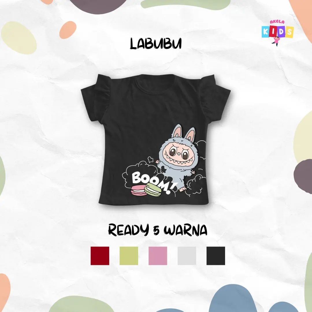 Atasan Anak Perempuan Kaos Lengan Rufle Baju, Model Akela Kids, Fashion 1th - 8th, Bahan Cotton Premium 30s Premium