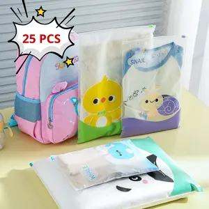 MMM-COD PAKET HEMAT BUNDLING 25PCS Ziplock Travel Karakter Hewan Lucu Pouch Penyimpanan Serbaguna Zipper Bag Motif Packaging Storage Bag Tas Penyimpanan Pakaian Zip Lock Plastik Anti Air Murah (BELI LOKAL) Kantong