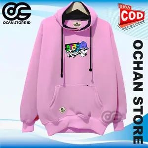 Hoodie Sweater Distro Pria Wanita Warna Pink Baby Motif Sablon Staytrue Bahan Katun flecee tebal nyaman dipakai Unisex