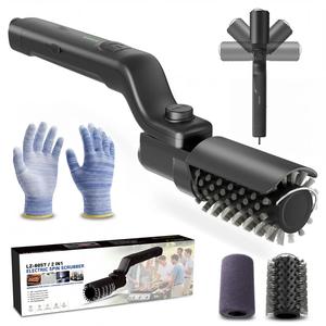 Cepillo electrico para parrilla de barbacoainalambrico y recargable, dos cepillos de limpiezade repuesto, angulo ajustable, accesorios debarbacoa, utensilios de barbacoa, cepillos dealambre para limpiar oxido, parrilla, suciedad,eliminacion de pintur
