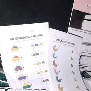 Paket Lembar Coding Murah usia 2-5 & 4-7 tahun (Ukuran Kertas A6)