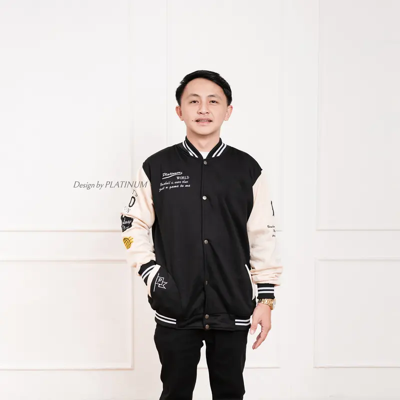 PLATINUM WORLD Jacket Varsity RV Full Bordir Premium Outerwear Varsity Jacket Baseball East Team 9X. 3