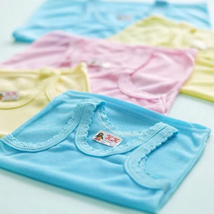 12pcs Kaos singlet Pakaian Dalam Anak umur1-9 Tahun Lusinan Murah Bayi Laki-Laki Perempuan