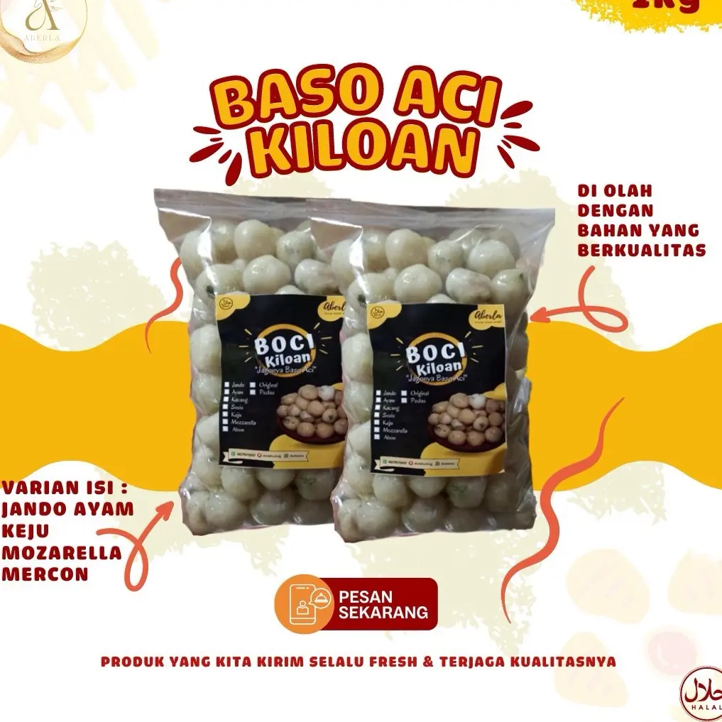 SATU bungkus baso aci topping seblak juragan cilok kemasan 500gr macam² rasa
