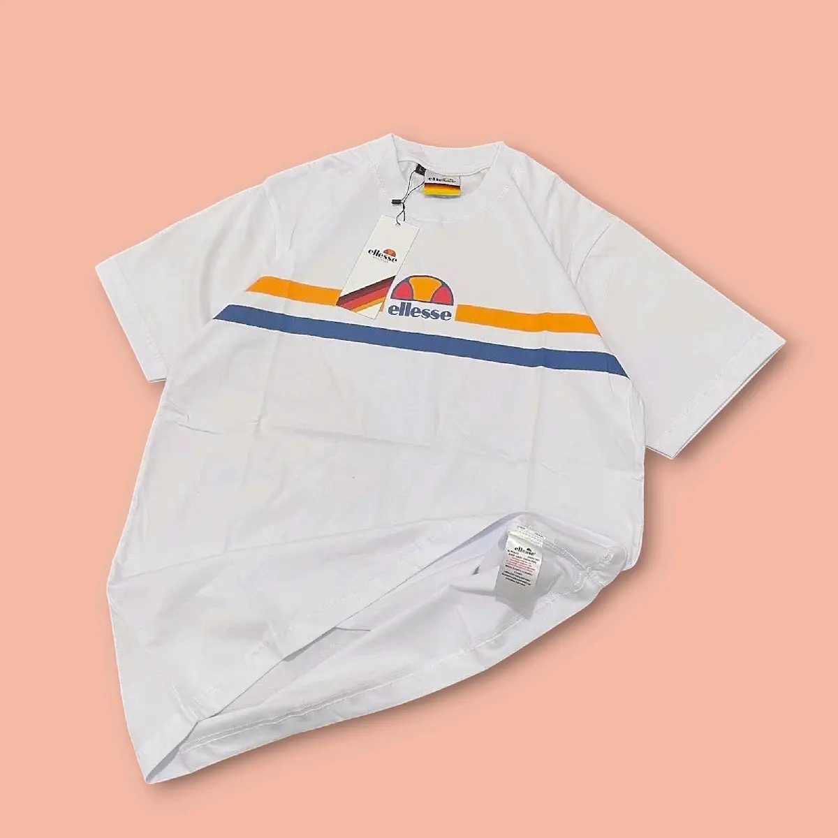 BAJU KAOS TSHIRT CASUAL ELESE PUTIH PREMIUM DISTRO TEES TEBAL PRIA WANITA FULL TAG
