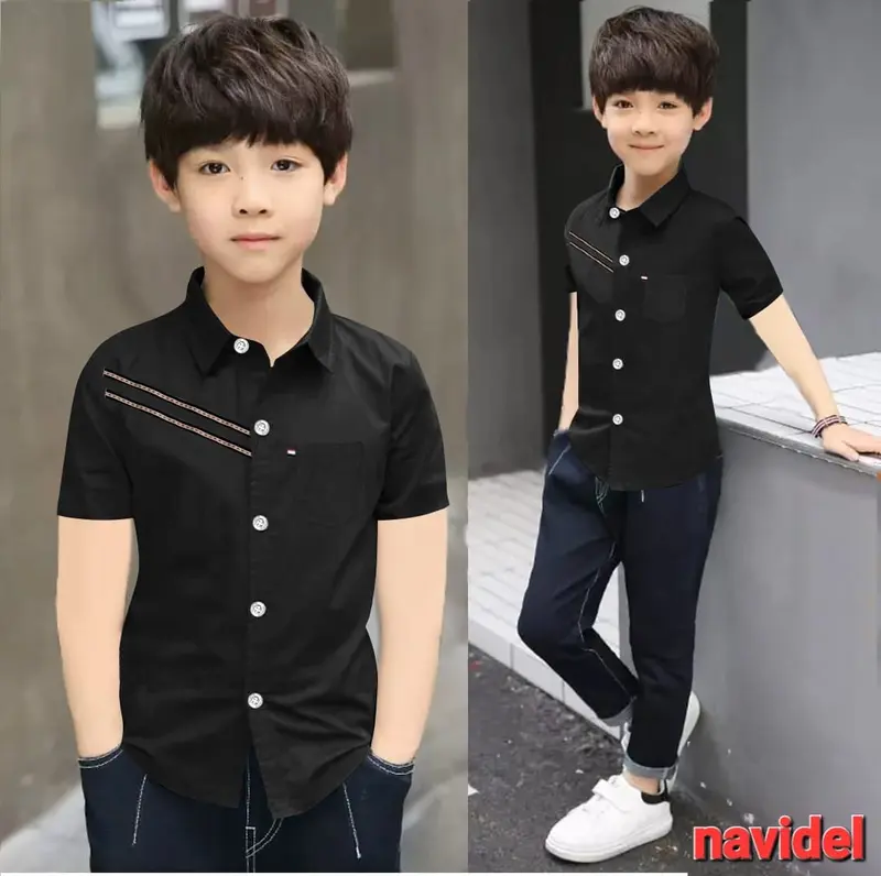 hem kids/kemeja anak laki laki umur 5-12thn/cod 6
