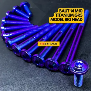 BAUT 14 M10 1cm - 12cm TITANIUM GR5 MODEL BIG HEAD ORIGINAL TITANIUM GR5