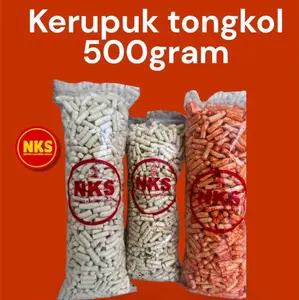 NKS - KERUPUK TONGKOL,  HIDAYAH TONGKOL 500gr rasa pedas lombok ijo,balado,original asingurih,gurih renyah lezat Krupuk