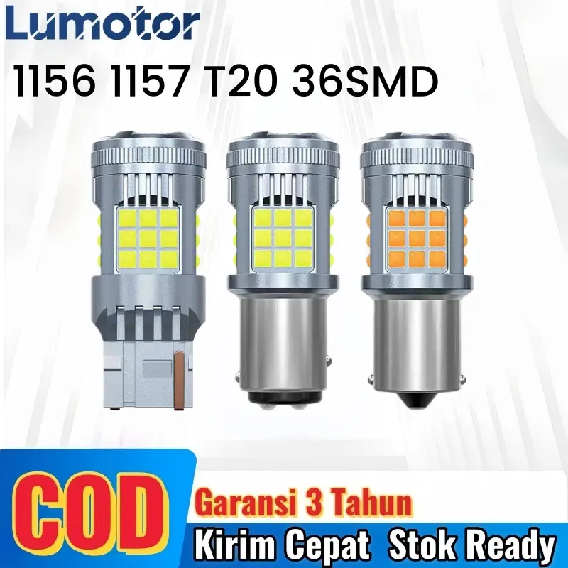 T20 1157 1156 Lampu LED Sein Sen Rem Dajjal 30W Bayonet Putar Super Terang-Kipas Ghost Fan