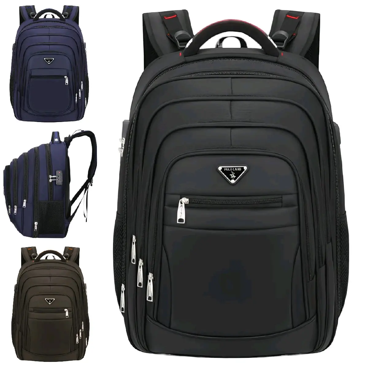 Polo Land JUMBO Tas Ransel Laptop Expandable Multi Space Fit Laptop 20 Inch