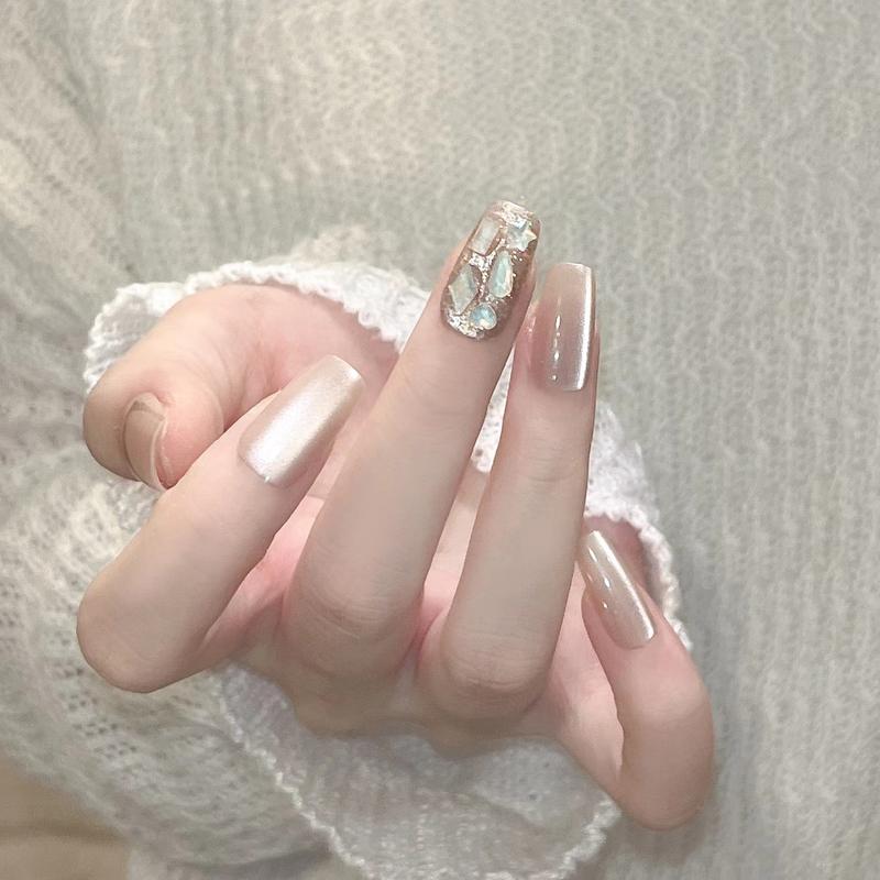 Mã 46 bộ 24 nail giả kiểu trơn xinh xắn,sang trọng. Làm Nail