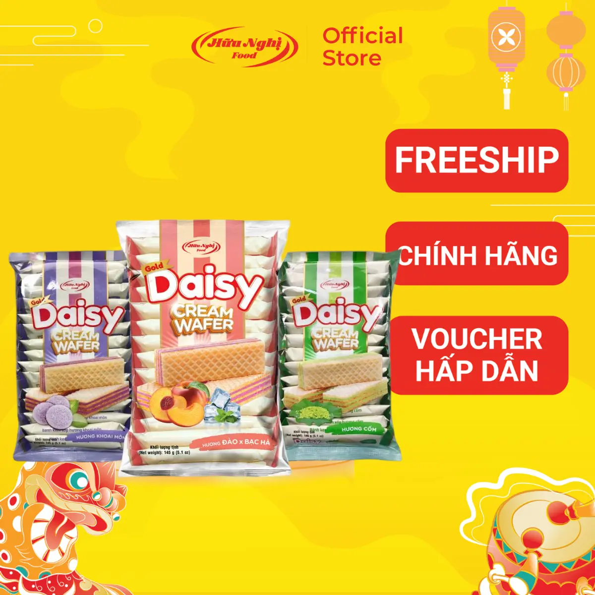 Combo Bánh Xốp Hữu Nghị - Mix Vị Tự Chọn - Giòn Tan Ăn Vặt Thơm Ngon Nhiều Vị