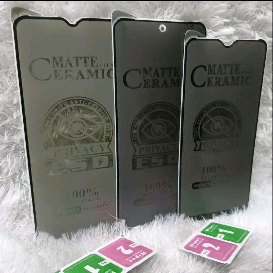 TG Tempered REAL 5/5i/C3 Anti Gores Matte Privacy Anti SPY Antigores Cover Hitam