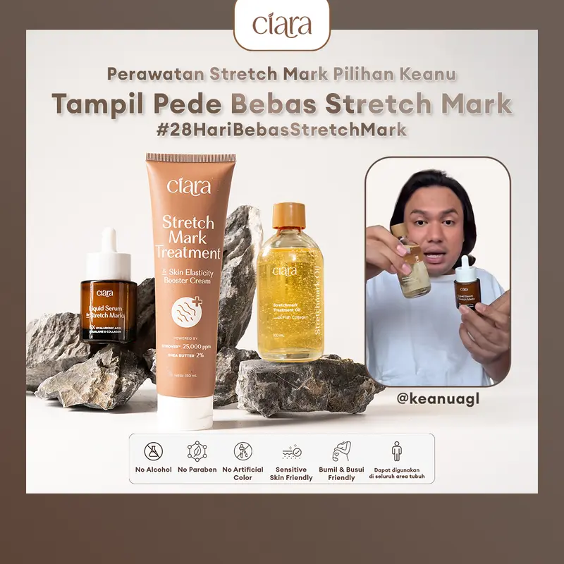 Ciara Stretchmark Treatment Oil Memudarkan Stretchmark dalam 28 Hari 1