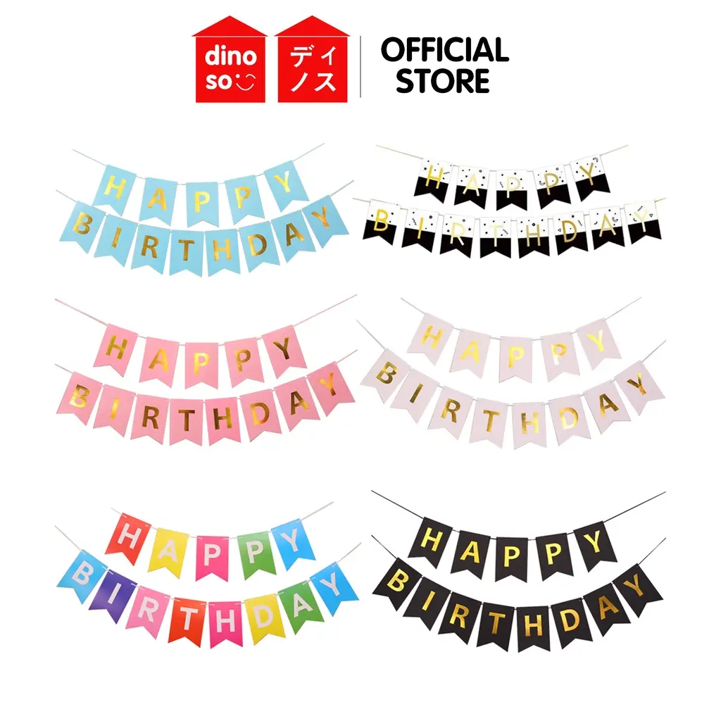 DINOSO BANNER Birthday SEGI 5 / BANNER HAPPY BIRTHDAY / CHEAP BANNER11.5X16 cm | DO096-1 s/d DO096-7