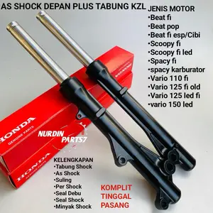 ￼As Shock depan plus tabung 1 Set KZL Honda Beat fi/Beat pop/Vario 125 old/Vario 125 fi/Vario 150 led/Scoopy fi/Spacy fi