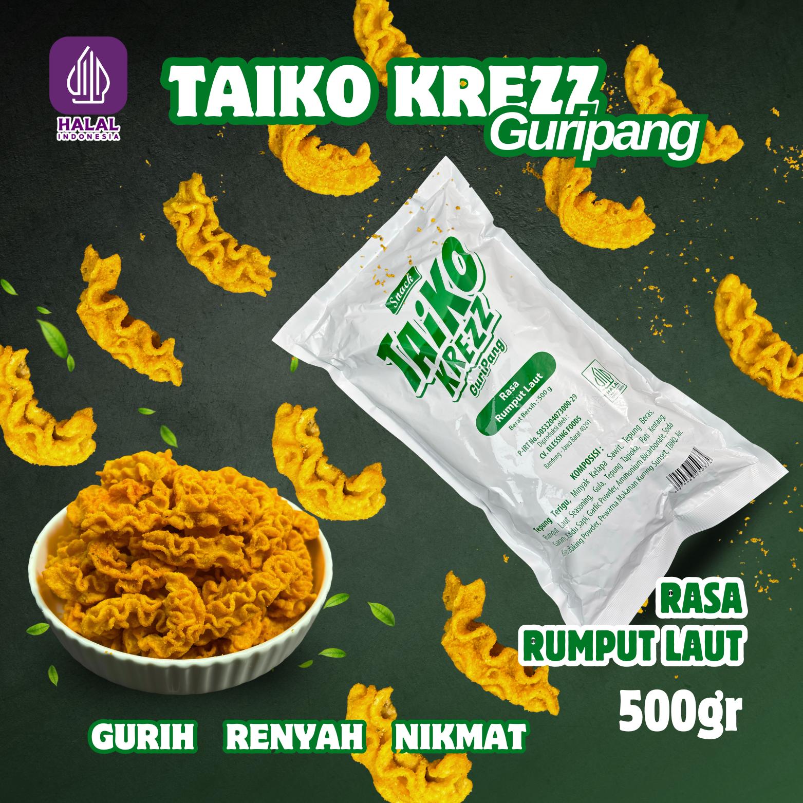 [COD] TAIKO KREZZ 1KG 500g Camilan Ekstrudat Puffed Snack Viral Rasa Baru Gurih Renyah Premium Makanan Ringan Kiloan Murah Snack Jadul Kontemporer Teman Nonton Nagih Crispy Halal Keripik Enak Lezat