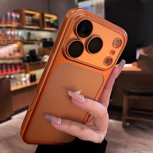 Funda para teléfono transparente y mate con chapado electrostático para iPhone 17/17 Air/16 Pro Max/15/14 Plus/13/12/11 Pro Max con cubierta protectora para la lente