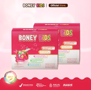 NEW LAUNCH Boney Kids Bundling 2 Kotak Rasa Strawberry - Suplemen Kesehatan Tulang Anak 3-13 Tahun Protein Tinggi Kalsium BPOM