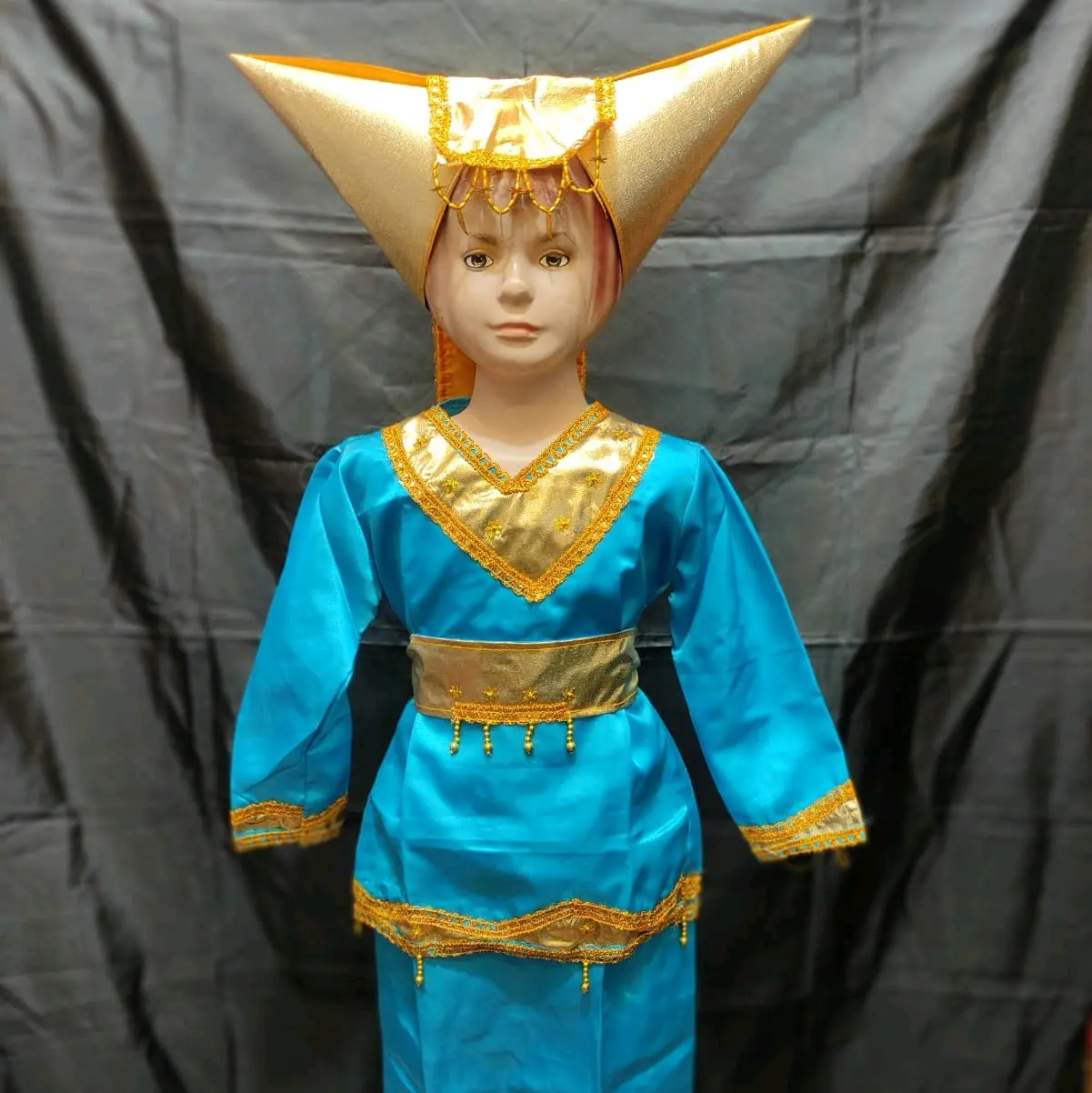 Baju Tari Anak Padang/Minang Lengkap Topi Tanduk Ukuran TK, SD, dan SMP