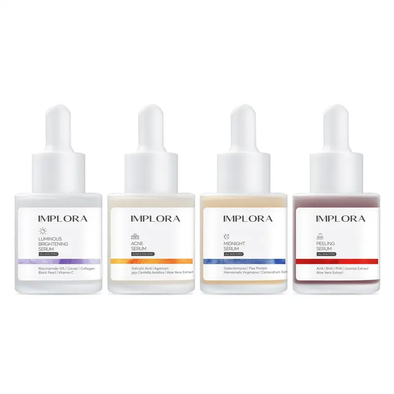 IMPLORA Serum Wajah 20ml | Implora Face Serum Luminous Brightening Acne Midnight Peeling 1