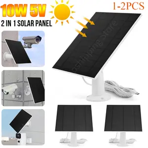 Terlaris, 2/1 Buah Panel Surya 10W Pengisi Daya Sel Surya Tahan Air