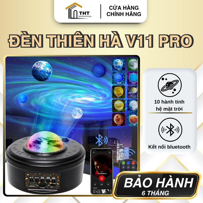 Đèn Thiên Hà V11 Pro Lốc Xoáy THT DECOR Đèn vũ trụ Decor Phòng Ngủ Phòng bay Có Loa Bluetooth Đèn chiếu hành tinh 3D