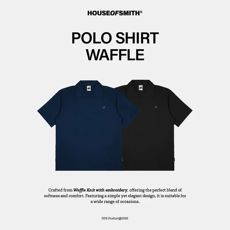 House of Smith Kaos Polo Pria Waffle - Polo Shirt