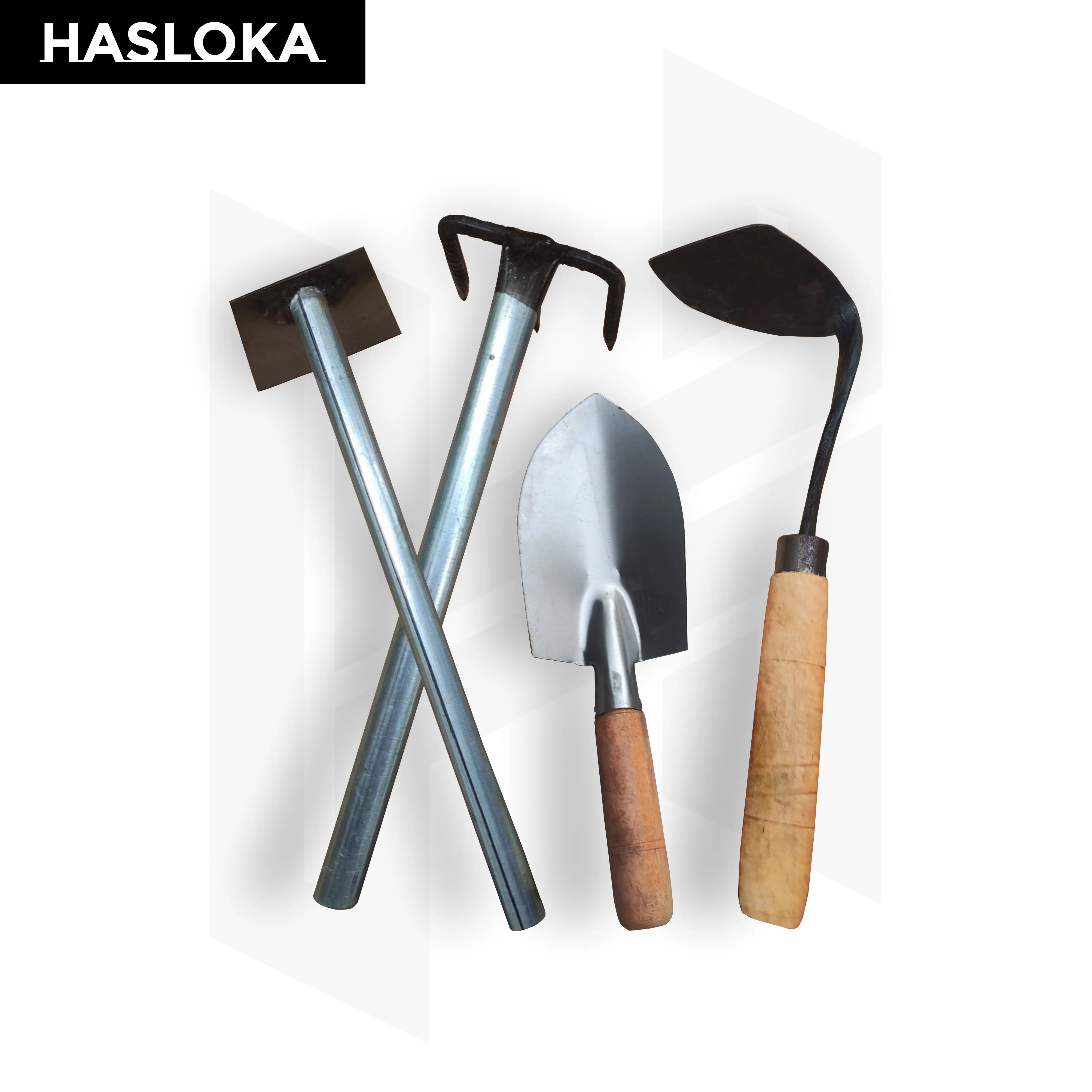 Paket alat Berkebun 4 Pcs cangkul garuk mini sekop taman wangkil miring koret rumput garden tools