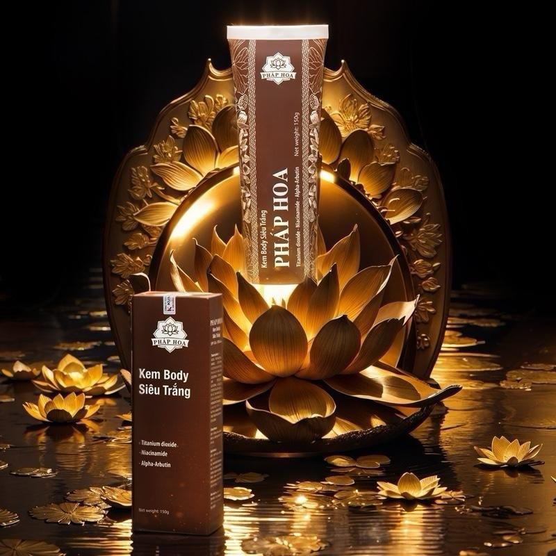 Kem Body Siêu Trắng - Hỗ trợ Chống nắng nhẹ - Makeup Body Không Lộ Vân Kem - Nâng Tone Pháp Liên Hoa Phù Hợp Với Da Ngâm Đen Chai Lỳ Khó Lên Tone