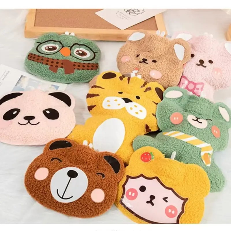 Túi Nước Nóng, Lông Cừu Teddy Dễ Thương, Phong Cách Hoạt Hình, Túi Làm Ấm Tay Nhồi Bông Mini, Thích Hợp Cho Học Sinh, Đệm Sưởi, Cho Bé Gái, Đổ Đầy Nước, Lý Tưởng Cho Mùa Đông 0