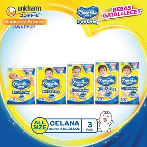 [Exclusive_AnWibowogrup] MamyPoko Pants X-tra Kering - Popok Celana All Size (S-XXL) 3 Pack / 1 Karton - Ultra Jumbo